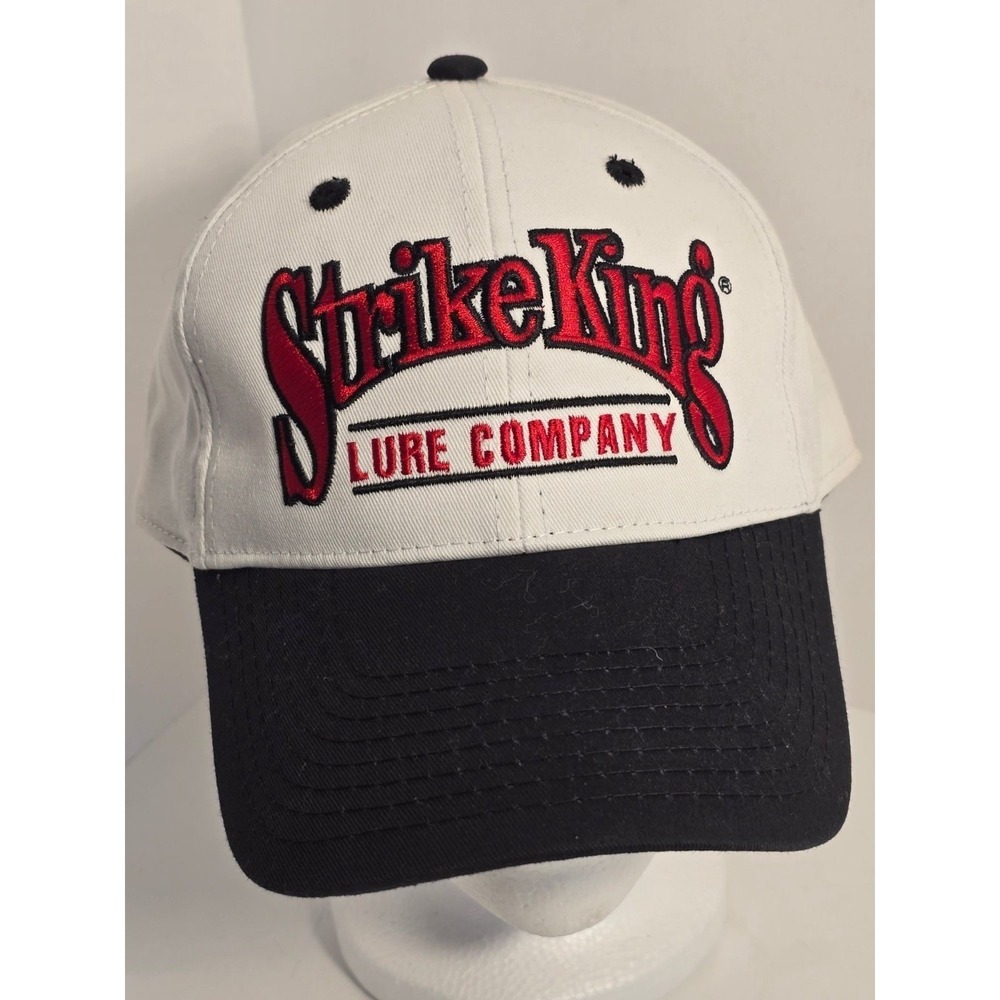 Strike King Fishing Lures Vintage Style Baseball Hat Dad Cap Navy Blue Green